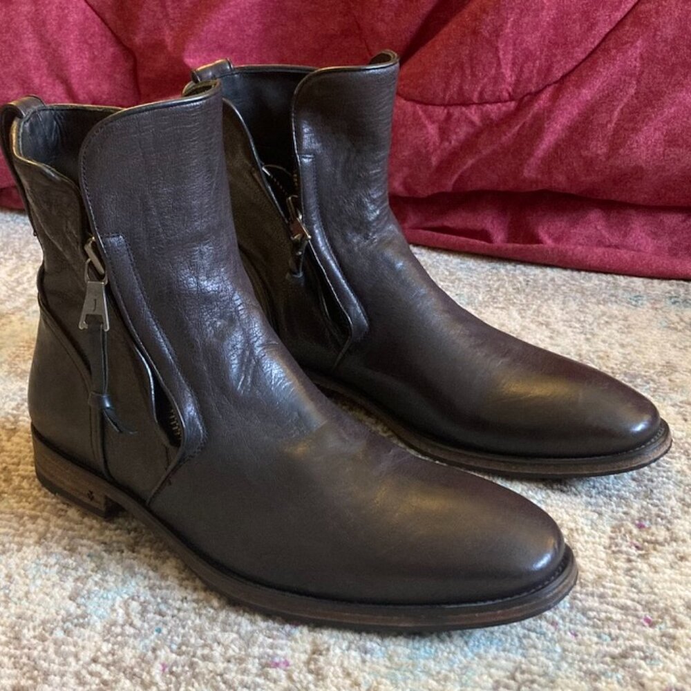 John Varvatos Dual Zip Regent Boots